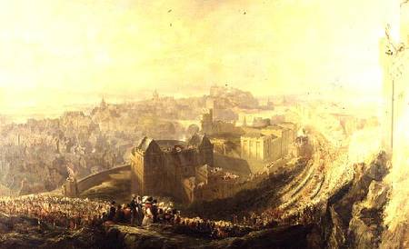 The Entry of George IV into Edinburgh from the Carlton Hill van John Wilson Ewbank