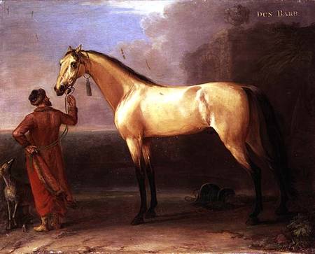 Dun Barb (Horse and Arabian Groom) van John Wootton