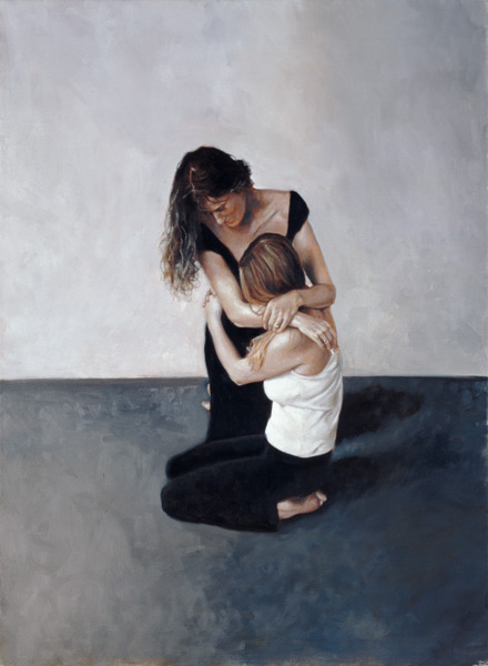 Holding (oil on canvas)  van John  Worthington