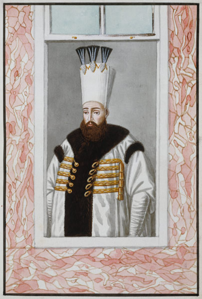 Ahmed III (1673-1736) Sultan 1703-30, from 'A Series of Portraits of the Emperors of Turkey' van John Young