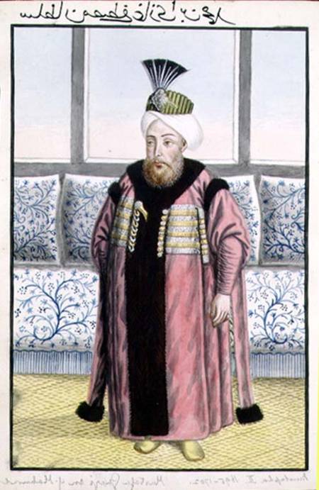 Mustapha II (1664-1703) Sultan 1695-1703, from 'A Series of Portraits of the Emperors of Turkey' van John Young