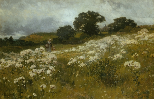 Across the Fields (oil on canvas)  van John Mallord Bromley