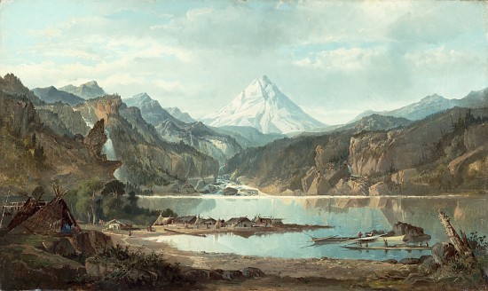 Mountain Landscape with Indians, 1870-75 van John Mix Stanley