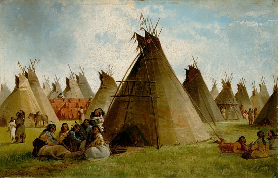 Prairie Indian Encampment van John Mix Stanley