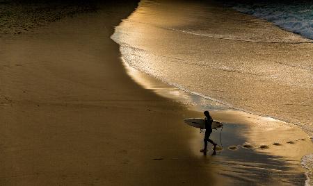 Surfer on the shore
