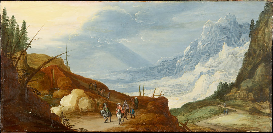 Mountain Landscape with Travelers van Joos de Momper d. J.