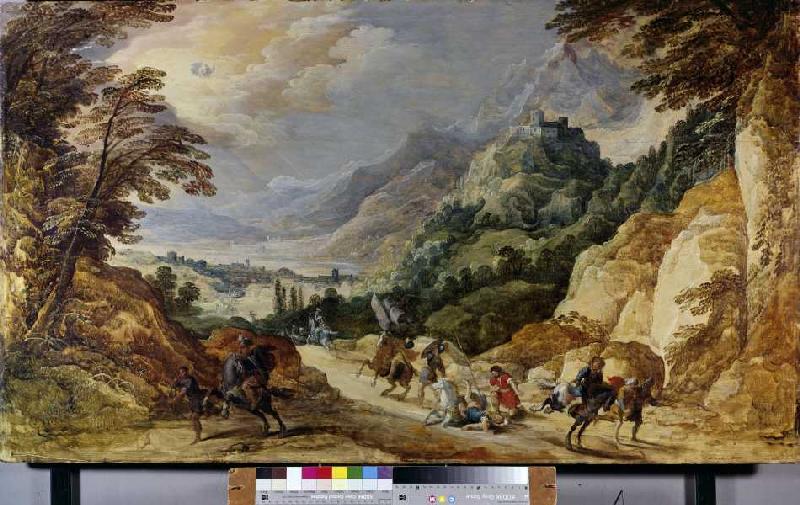 Landschaft mit der Bekehrung des Paulus van Joos de Momper d.J.