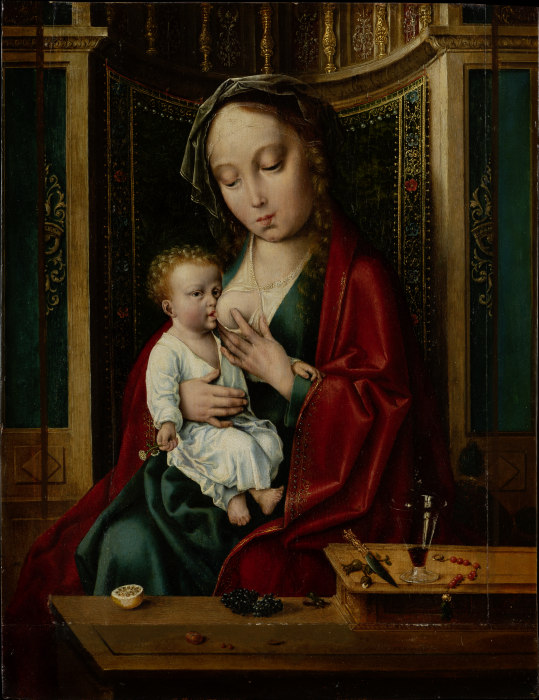 Madonna and Child in a Niche van Joos van Cleve