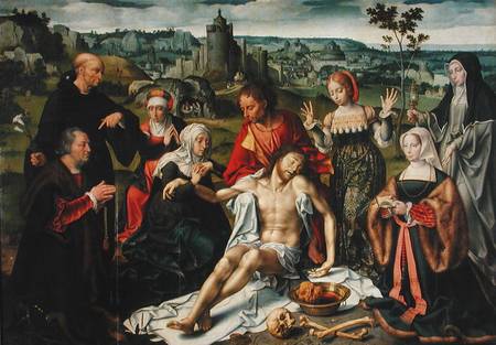 The Lamentation of Christ, central panel from an altarpiece van Joos van Cleve (eigentl. van der Breke)