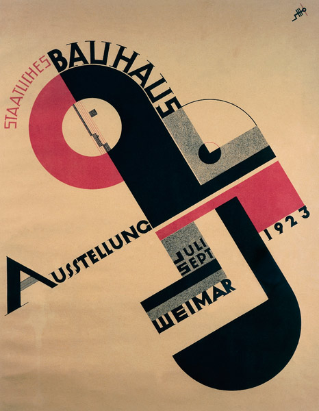 Bauhaus Exhibition Poster, 1923 (colour litho) van Joost Schmidt