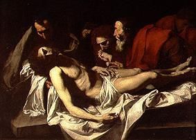 Die Grablegung Christi. van José (auch Jusepe) de Ribera