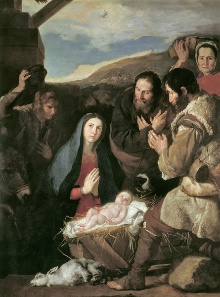 J.de Ribera / Adoration of the sheperds van José (auch Jusepe) de Ribera