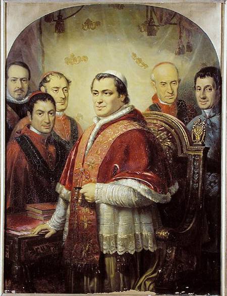 Pope Pius IX (1792-1878) van Jose Galofre Y Coma