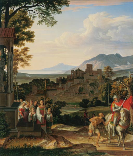 Landschaft mit dem hl. Martin van Joseph Anton Koch