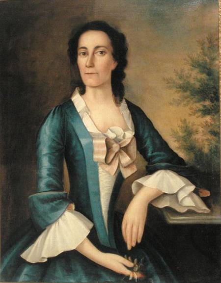Portrait of Mrs Thomas Shippard (b.1718) van Joseph Badger