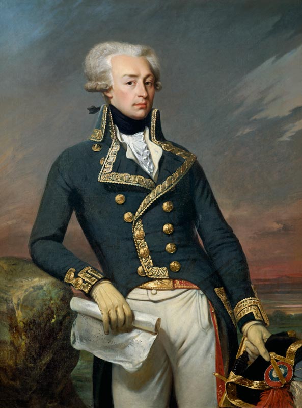 Portrait of Gilbert Motier (1757-1834) the Marquis de La Fayette as a Lieutenant General van Joseph Désiré Court