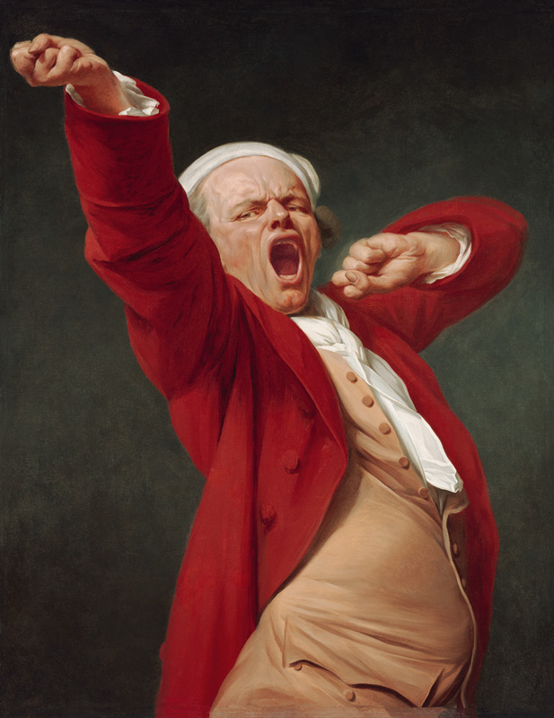 Self-Portrait, Yawning van Joseph Ducreux