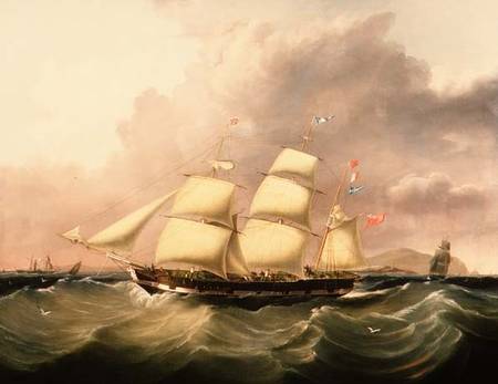 The Barque 'St. Mary' Calling for a Pilot off the Skerries, Anglesey van Joseph Heard