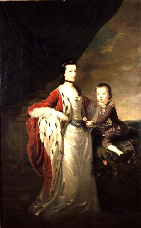 Mary, Countess of Shaftsbury and her Son, Anthony Ashley Cooper van Joseph Highmore