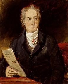 Johann Wolfgang von Goethe Portrait- Skizze van Joseph Karl Stieler