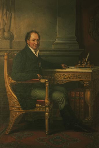 Max I. Joseph, Koenig von Bayern, am Schreibtisch van Joseph Karl Stieler