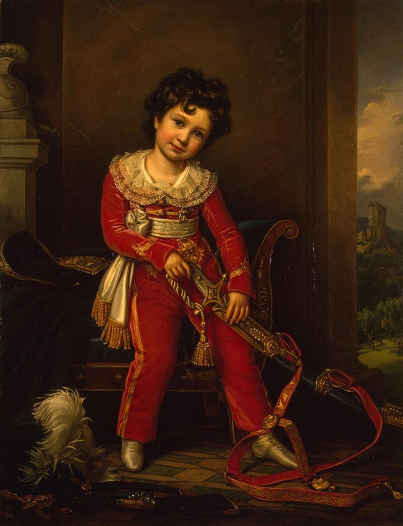 Portrait of Maximilian de Beauharnais, 3rd Duke of Leuchtenberg as Child van Joseph Karl Stieler