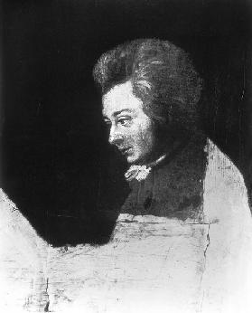 Unfinished Portrait of Wolfgang Amadeus Mozart (1756-91)