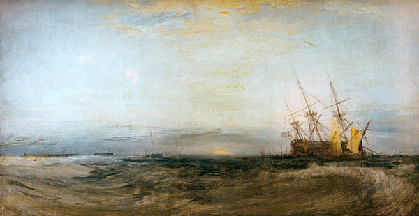 W.Turner, A Ship Aground van William Turner