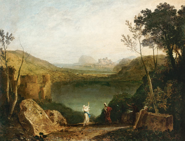 Aneas und Sibylle (Averner See) van William Turner
