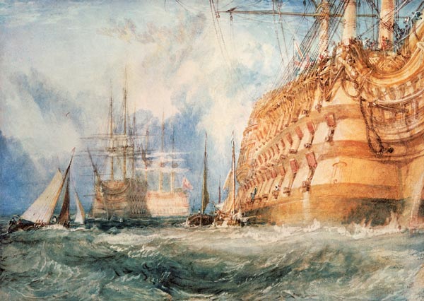 Die Ausrüstung eines Kriegsschiffes erster Klasse van William Turner