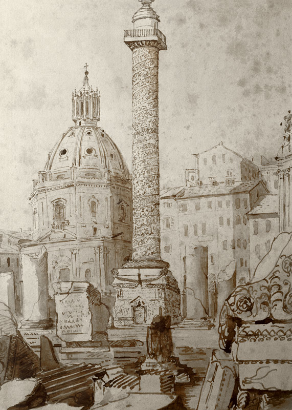 Rome / Trajan s Column / Turner / 1835 van William Turner