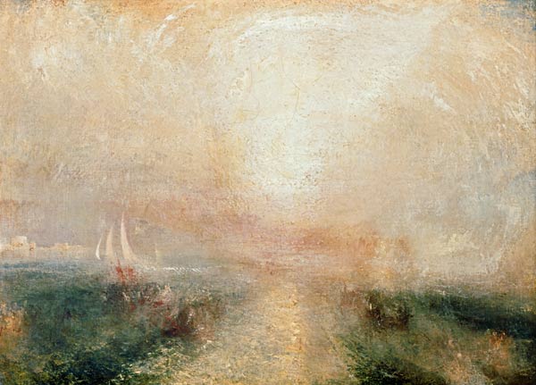 Yacht aproaching the Coast Canvas van William Turner