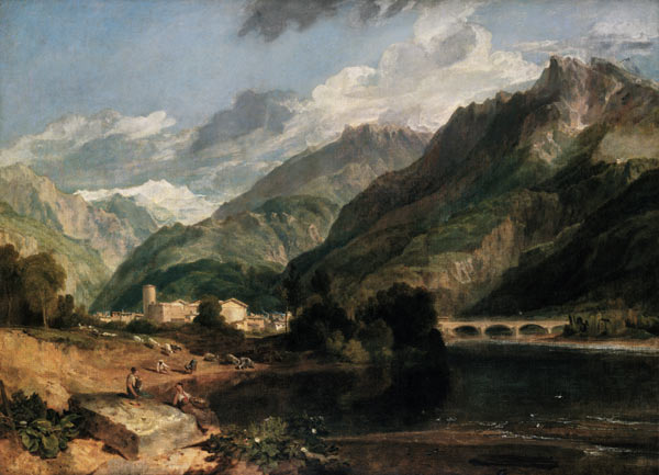 Bonneville (Savoyen) mit Mont Blanc van William Turner
