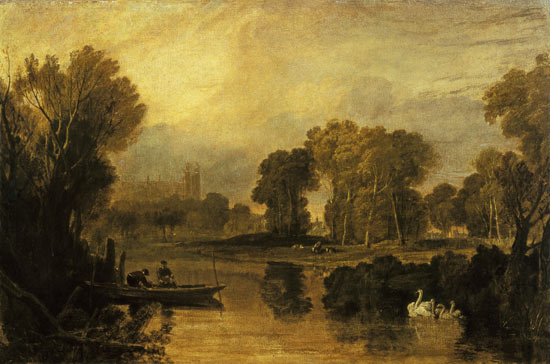 Eton College from the River, or The Thames at Eton van William Turner
