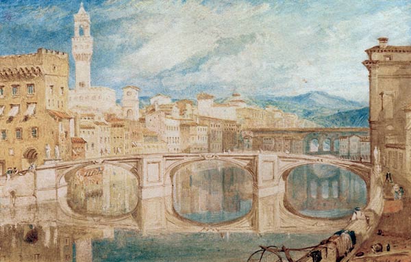 W.Turner, View of Florence from Ponte... van William Turner