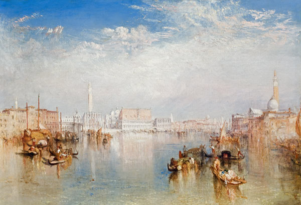 View of Venice: The Ducal Palace, Dogana and Part of San Giorgio van William Turner