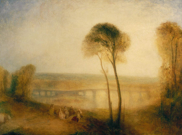 Landscape with Walton Bridges van William Turner