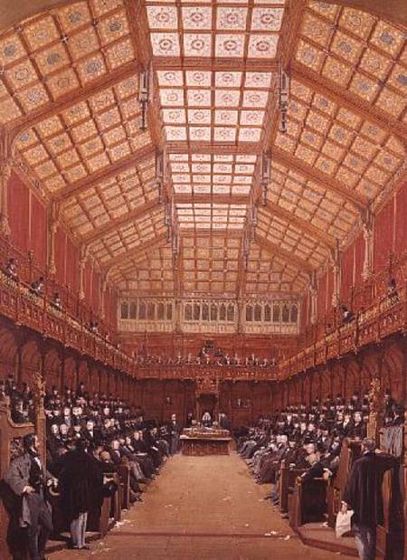 Interior of the House of Commons van Joseph Nash