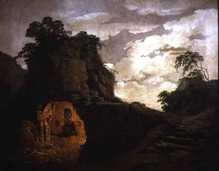 Virgil's Tomb, with the Figure of Silius Italicus van Joseph Wright of Derby