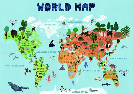 World map for kids