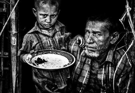 Rohingya refugee father and son - Bangladesh