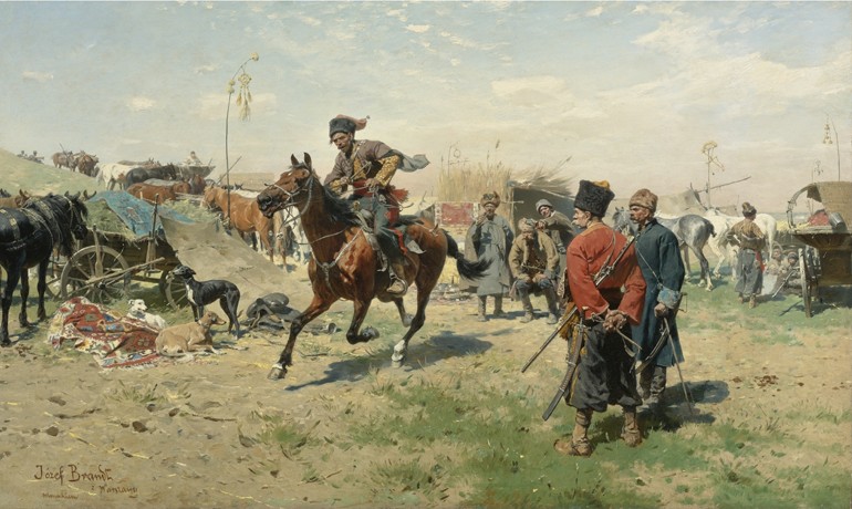 The Zaporozhian Cossacks van Jozef Brandt