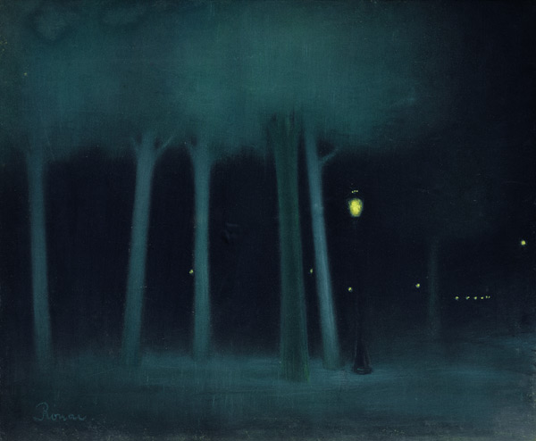 A Park at Night, c.1892-95 (pastel on canvas) van József Rippl-Rónai