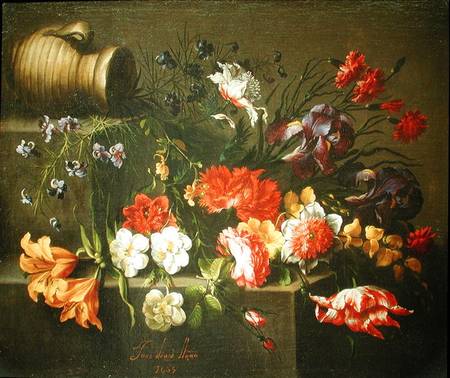 Flowers on a Ledge van Juan de Arellano