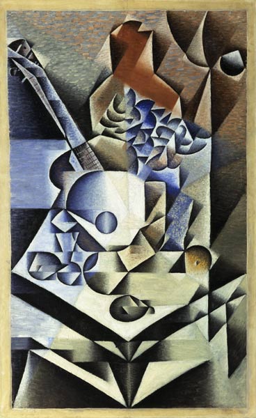 Still Life with Flowers (Guitar and Flowers) van Juan Gris