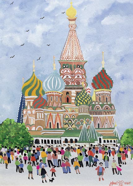 St. Basil''s Cathedral, Red Square, 1995 (w/c)  van Judy  Joel