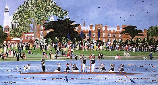 The Procession of Boats at Eton College  van Judy  Joel