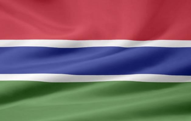Gambische Flagge van Juergen Priewe