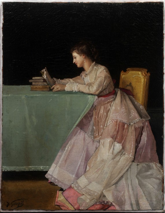 Seated Woman van Jules Adolphe Goupil