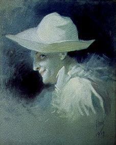 Bildnis des Schauspielers Georges Wague als Pierrot.